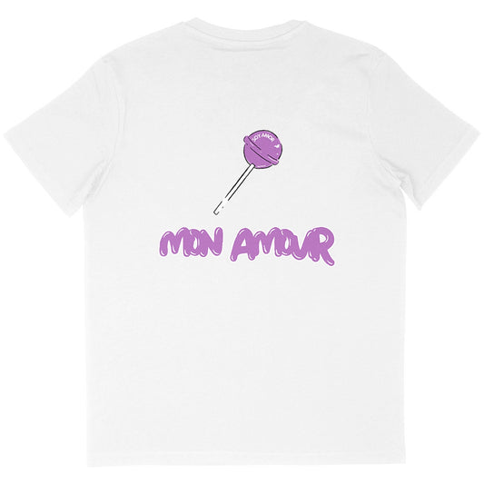 T-SHIRT MON AMOUR PURPLE CLAIR